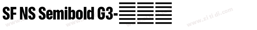 SF NS Semibold G3字体转换